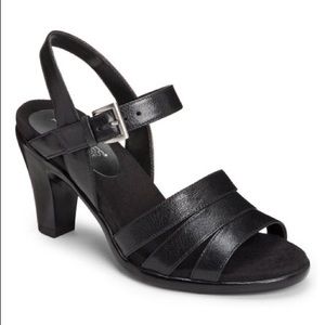 Aerosole leather sandals . New in box.